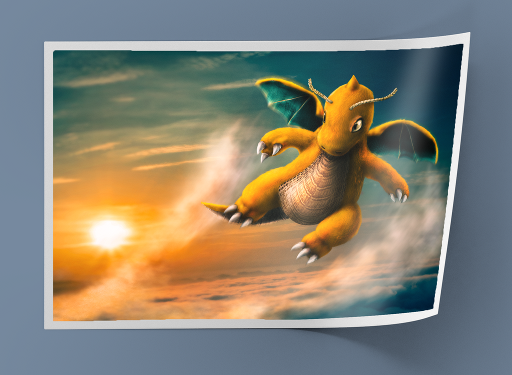 Cozy Flying Dragon | Museum-Quality Matte Paper Poster