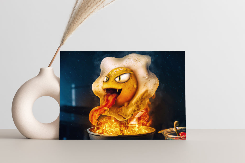 The Possessed Egg – Premium Metal Framed Wall Art